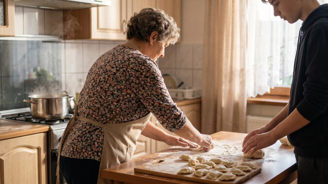 Szesnastoletni wnuk, który na rodzinnych obiadach zawsze siedzi w telefonie, w sobotę przyjechał do mnie sam, z zeszytem. Powiedział: „babciu, naucz mnie twoich pierogów, chcę zaskoczyć Olę". Lepiliśmy do wieczora