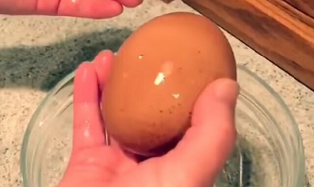 Pewien rolnik znalazł ogromne jajko z kurczaka. Gdy to je rozbił, znalazł niespodziankę
