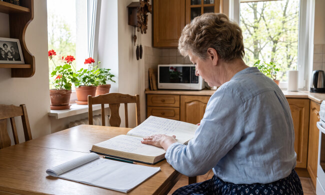 Mama mieszka u brata, emeryturę "ogarnia" Leon - "mamo, po co ci gotówka, wszystko masz". Na komunii prawnuczki mama wręczyła kopertę. W środku było pięćdziesiąt złotych i kartka ołówkiem: "więcej Leon nie dał, wybaczcie"