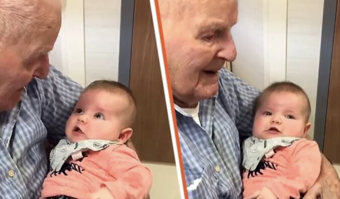 Reakcja 108-letniego mężczyzny, gdy poznał swojego wnuka, który ma takie same imię, jest bezcenna