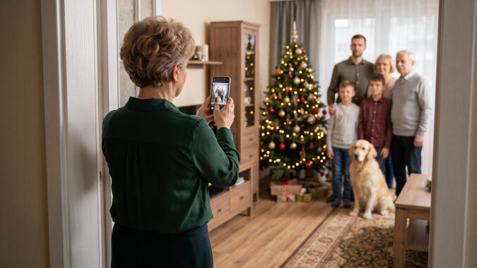 Synowa co roku wysyła do czterdziestu osób świąteczną kartkę z rodzinnym zdjęciem. Przyszłam w nowej bluzce. Przy choince ustawiła wszystkich: dzieci, syna, swoich rodziców, nawet psa. Mnie podała telefon: „mamo, ty masz najpewniejszą rękę”