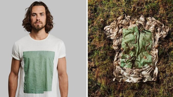 Przedsiębiorca stworzył biodegradowalne t-shirty, które są świetnym nawozem dla roślin