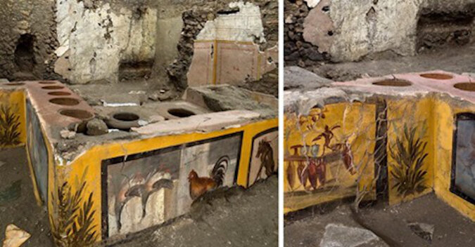 Zostały udostępnione ruiny restauracji w Pompejach - starożytni Rzymianie jedli nawet fast food w luksusie